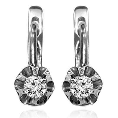 14k Gold Genuine Diamond Earrings for baby