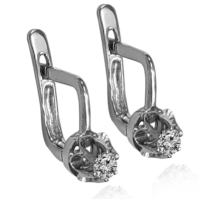 14k Gold Genuine Diamond Earrings for baby