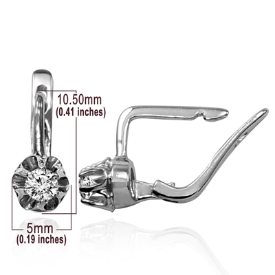 14k Gold Genuine Diamond Earrings for baby