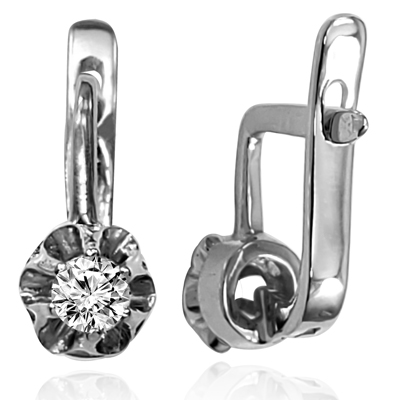 14k Gold Genuine Diamond Earrings for baby