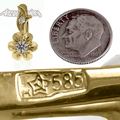 14k Gold Diamond Russian Style earrings
