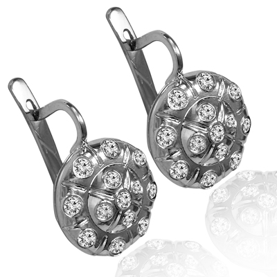 14k Gold Genuine Diamond Earrings