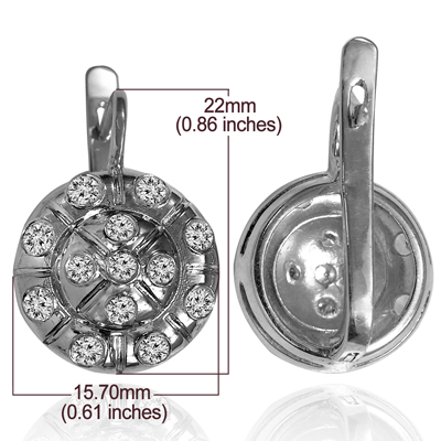 14k Gold Genuine Diamond Earrings