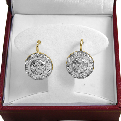 14k Gold Genuine Diamond Earrings
