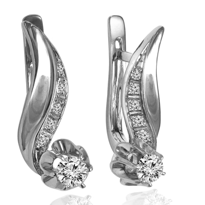 14k Gold Genuine Diamond Armenian style Earrings