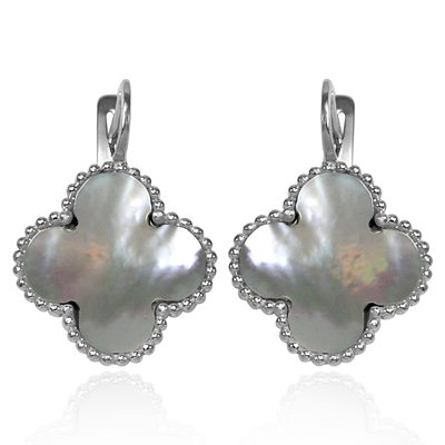 Mother of Pearl Earrings in Silver