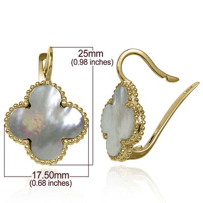 14k Gold mother of pearl Earrings