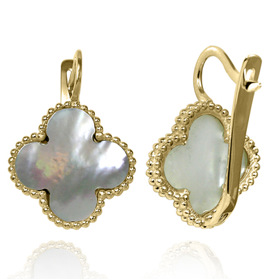 14k Gold mother of pearl Earrings