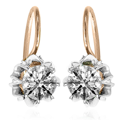 14k Gold Lab Grown Diamond Earrings