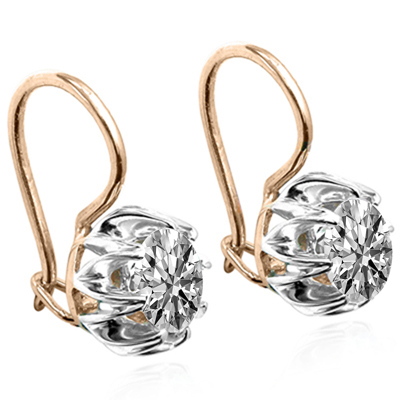 14k Gold Lab Grown Diamond Earrings