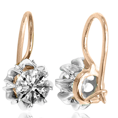 14k Gold Lab Grown Diamond Earrings