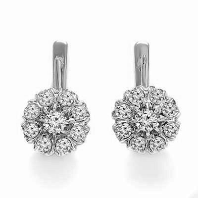14k Gold Lab Grown Diamond Malinka Earrings