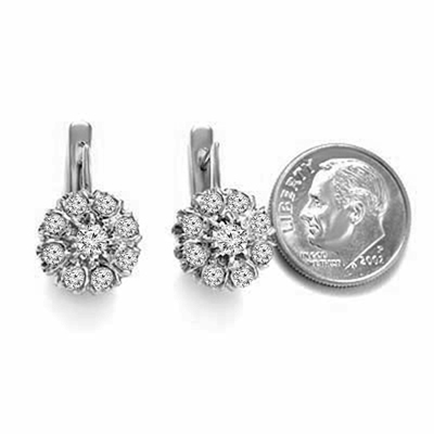 14k Gold Lab Grown Diamond Malinka Earrings