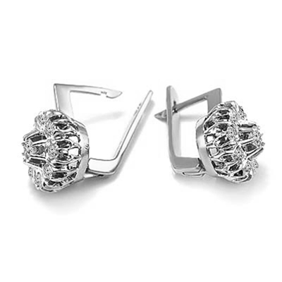 14k Gold Lab Grown Diamond Malinka Earrings