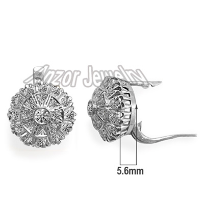 14k Gold Lab Grown Diamond Russian style Earrings