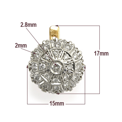 Russian Style Lab Grown Diamond  Earrings 585 14K