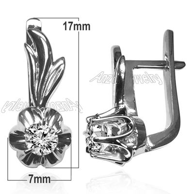 Russian Style Diamond Earrings 14k gold
