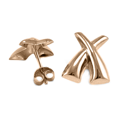 14k Gold Picasso style Earrings 4.80 gr.