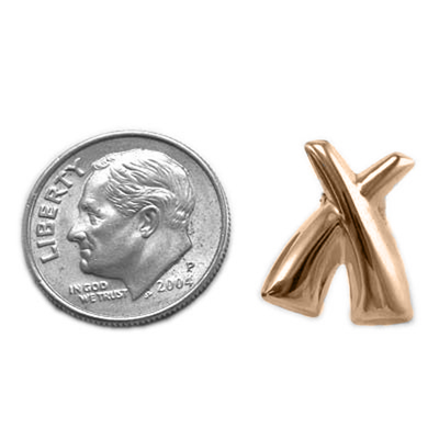 14k Gold Picasso style Earrings 4.80 gr.
