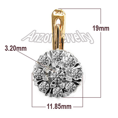 Lab Grown Diamond Russian Style Earrings in 14k