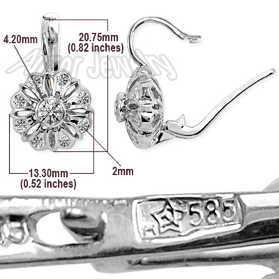 Lab Grown Diamod Russian Style  Earrings 14k