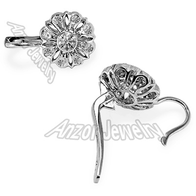 Lab Grown Diamod Russian Style  Earrings 14k