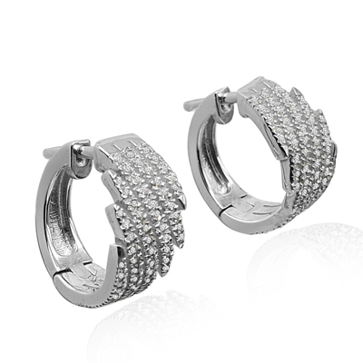 Genuine Diamond Earrings in 14k Gold