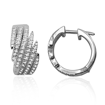 Genuine Diamond Earrings in 14k Gold