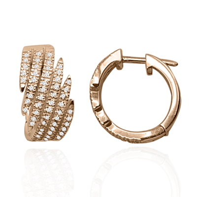 Genuine Diamond Earrings in 14k Gold