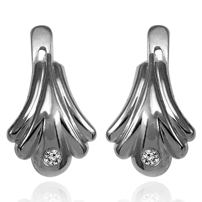 925 SILVER  Genuine Diamond BUOTIFUL Earrings