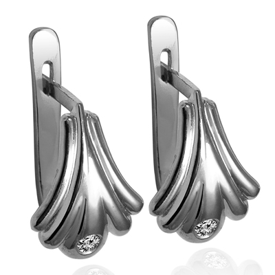 925 SILVER  Genuine Diamond BUOTIFUL Earrings