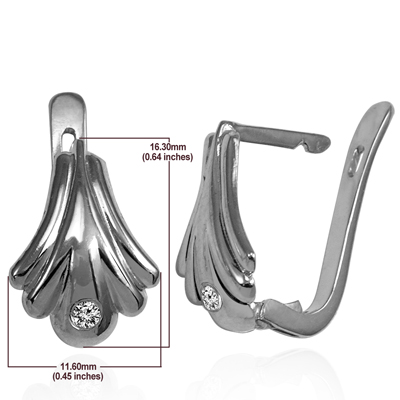 925 SILVER  Genuine Diamond BUOTIFUL Earrings