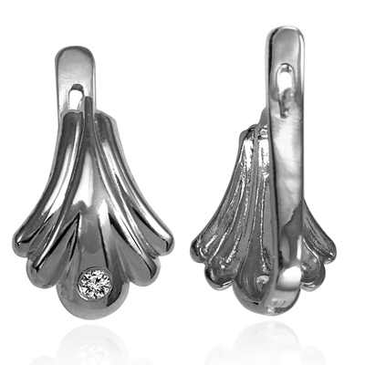 925 SILVER  Genuine Diamond BUOTIFUL Earrings