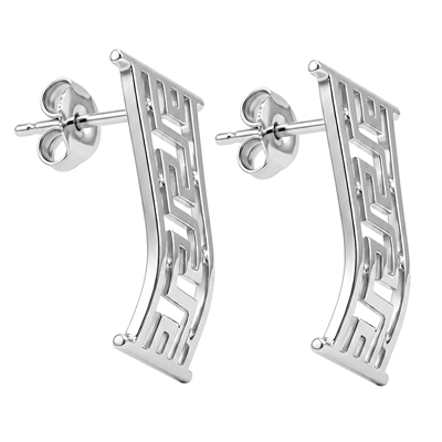 Silver Greek Style Earrings stamped 925