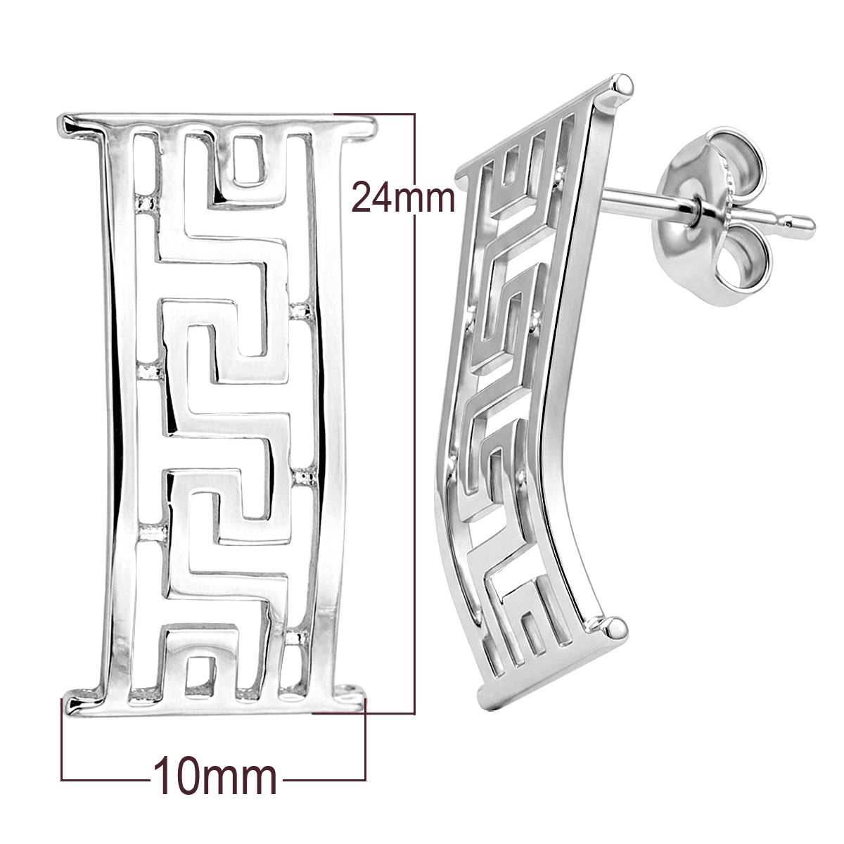 Silver Greek Style Earrings stamped 925