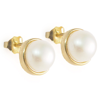 14k Gold 6.5mm Pearl Studs