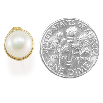 14k Gold 6.5mm Pearl Studs