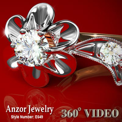 Russian style diamond earrings 585