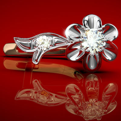 Russian style diamond earrings 14k 585