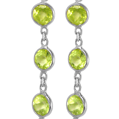 14k gold Dangling Peridot Earrings