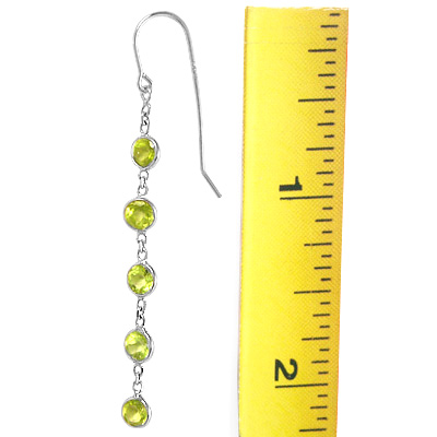 14k gold Dangling Peridot Earrings