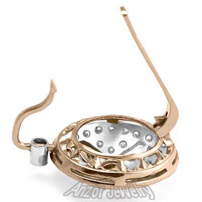 Russian Style Diamond Earrings 585 14k