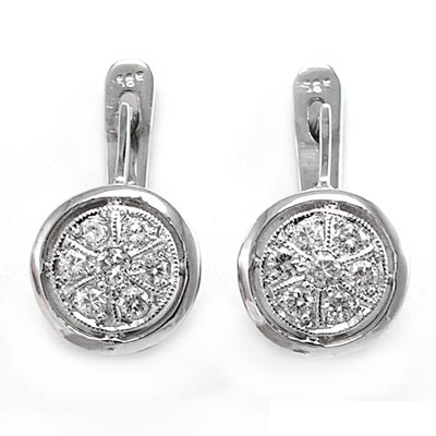 Tarelka Style Russian Diamond Earrings 585