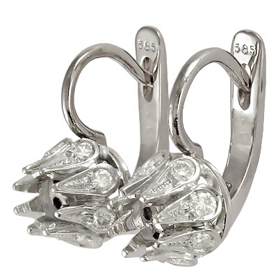 Russian Style Semi Mount Earrings By Anzor 14k