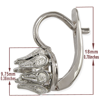 Russian Style Semi Mount Earrings By Anzor 14k