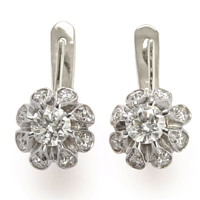 Russian Style Semi Mount Earrings By Anzor 14k