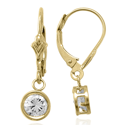 Fancy 14k Yellow Gold Lab Grown Diamond Earrings
