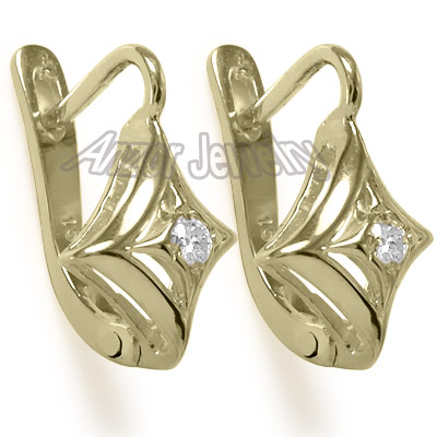 Russian Style Genuine Diamond Earrings  585