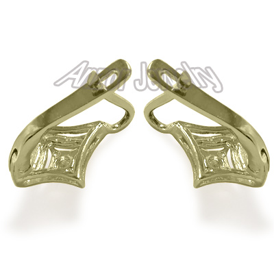 Russian Style Genuine Diamond Earrings  585