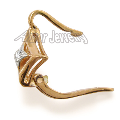 European Style Diamond Earrings 14k gold